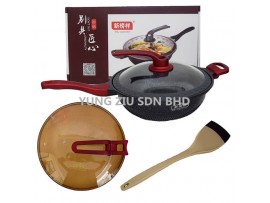 X0288# 32CM DOUBLE LID WOK 